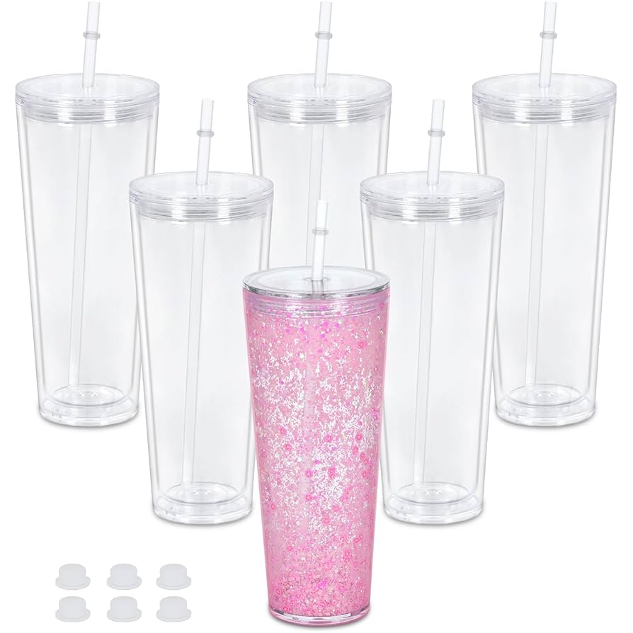 Acrylic Snow Globe Funnel Tumblers