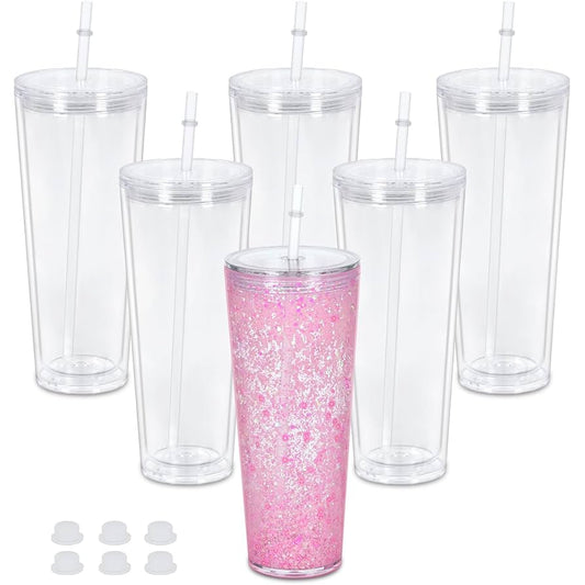 Acrylic Snow Globe Funnel Tumblers